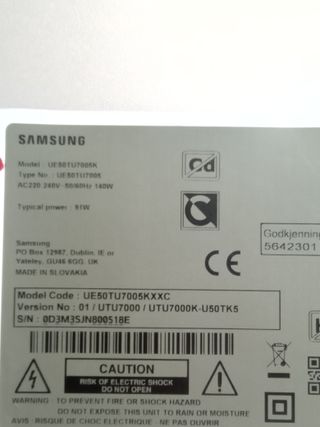 Placa LCD Samsung UE50TU7005K