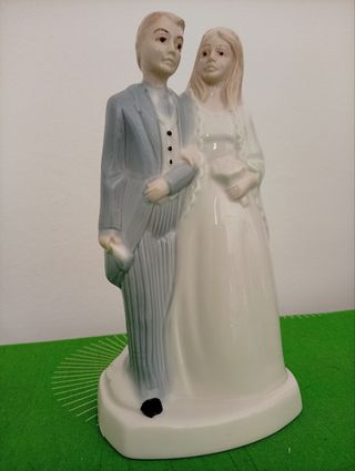 Pareja Novios Vintage Cerámica