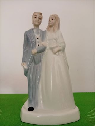 Pareja Novios Vintage Cerámica