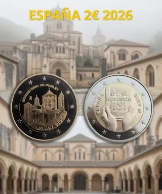 España 2€ 2026 Monasterio de Poblet