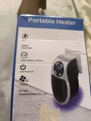 Calentador Eléctrico Portátil 500W. C/7