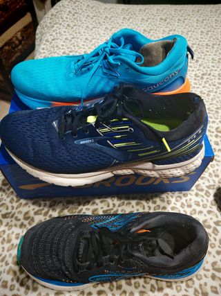 zapatillas deportivas alta gama Brooks y Saucony