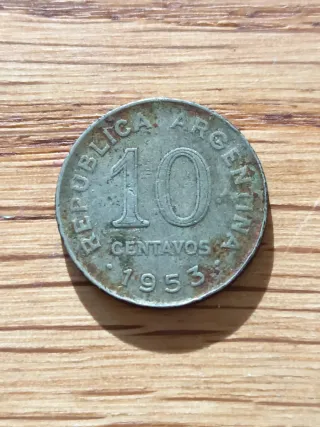 Moneda 10 Cent. Argentina 1953