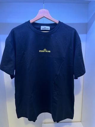Camiseta Stone Island Negra Talla XL Logo