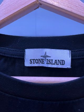Camiseta Stone Island Negra Talla XL Logo