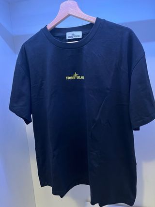 Camiseta Stone Island Negra Talla XL Logo