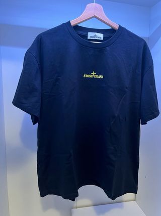 Camiseta Stone Island Negra Talla XL Logo