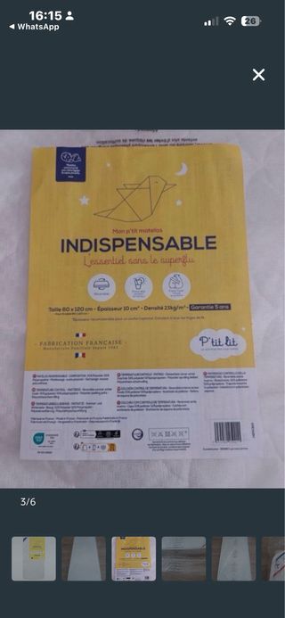 Colchón Cuna Piu-Liu Esencial