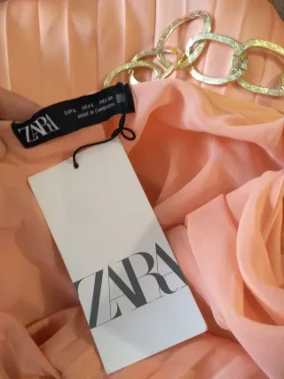 Vestido Zara Naranja Talla L