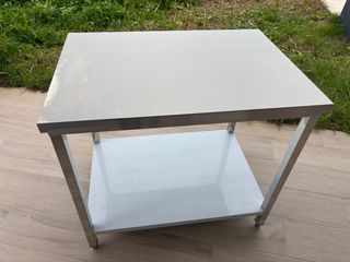 Mesa Acero Inox con estante.
