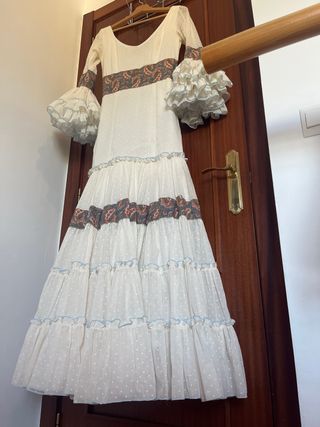 Traje Flamenca Canastero Blanco
