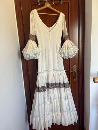 Traje Flamenca Canastero Blanco