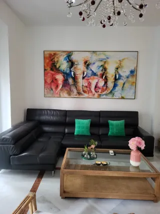 Sofá de Piel Roche Bobois Negro