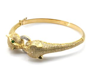 Pulsera Oro 18K con Circonitas - Motivo Panteras