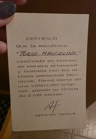 Escultura Alfonso Amaya mármol y piedra