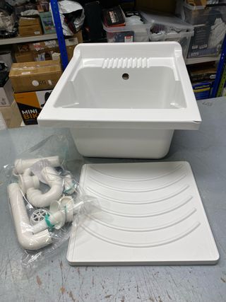 Lavabo Resina PP Negrari 45x50cm + Acessórios