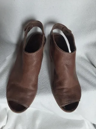 Sabot in pelle marrone