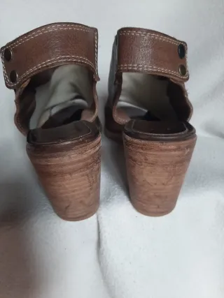 Sabot in pelle marrone