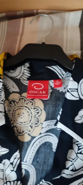 Vestido Oscar de la renta Negro y Amarillo