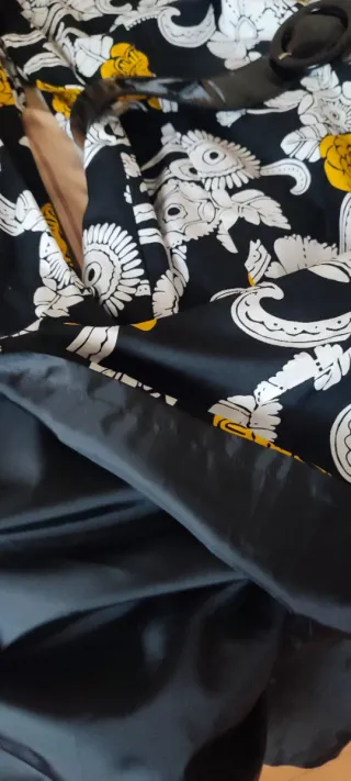 Vestido Oscar de la renta Negro y Amarillo