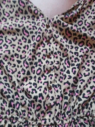 LOTE 2 Monos animal print y mono azul rayas blanca