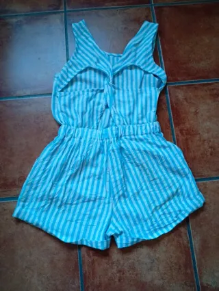 LOTE 2 Monos animal print y mono azul rayas blanca