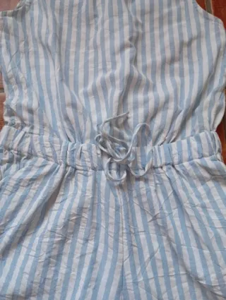 LOTE 2 Monos animal print y mono azul rayas blanca