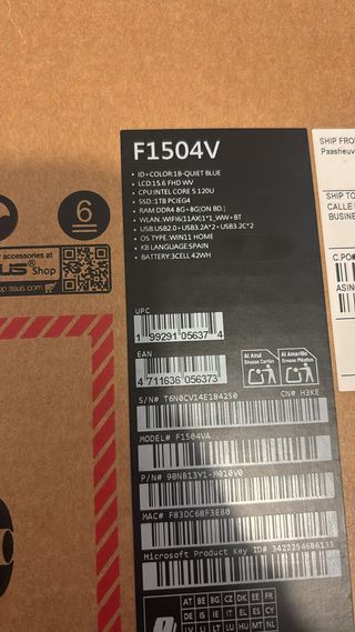 Asus vivobook F1504V i5 16gb 1tb ssd o cambio