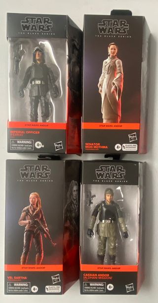 Lote 4 Figuras Star Wars Andor Black Series