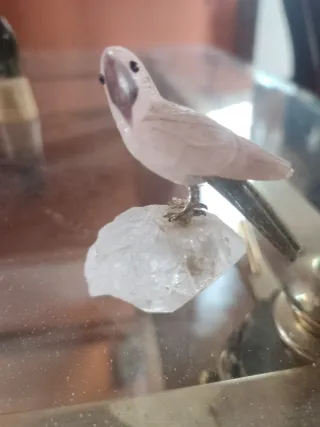 Colección de pájaros de cuarzo y amatista