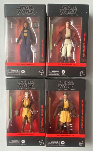 Lote 4 Figuras Star Wars The Acolyte Black Series