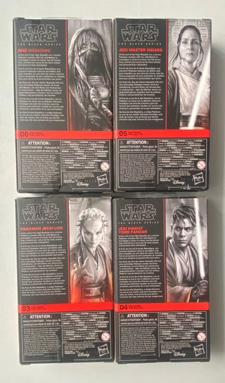 Lote 4 Figuras Star Wars The Acolyte Black Series