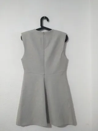 Vestido Zara Plateado Brillante