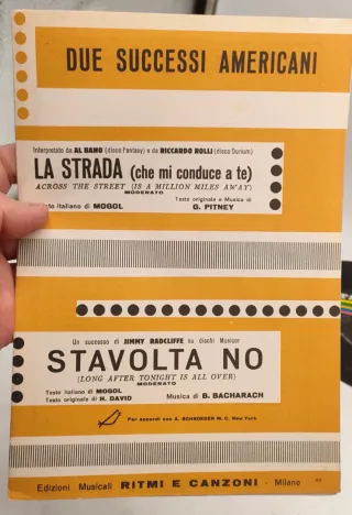 Lotto Al Bano Carrisi "La Strada" Vinile Spartiti