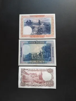 BILLETES ESPAÑOLES DE 100 PESETAS
