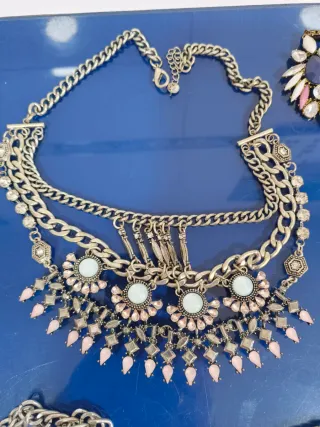 Lote Bisutería Plata y Turquesa