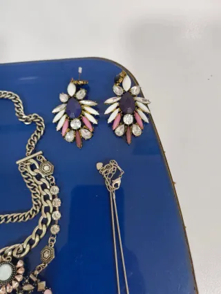 Lote Bisutería Plata y Turquesa