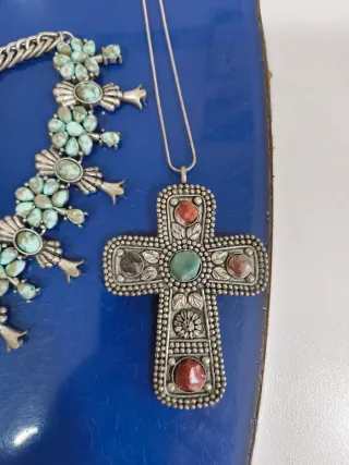 Lote Bisutería Plata y Turquesa