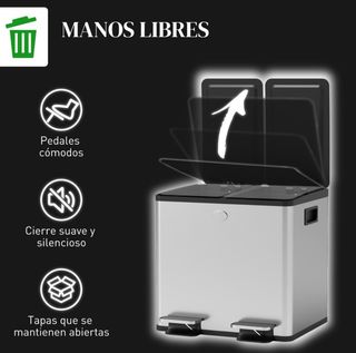 Cubo de basura doble pedal