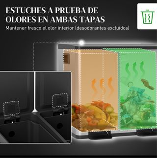 Cubo de basura doble pedal