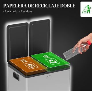 Cubo de basura doble pedal