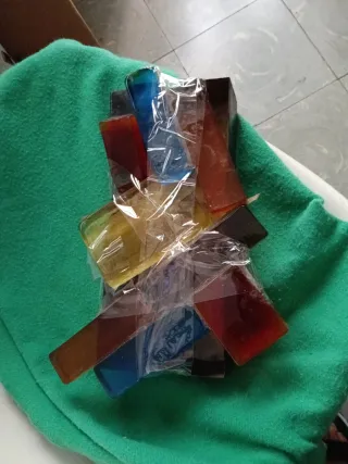 Lámpara Vintage Vidrio y Plástico