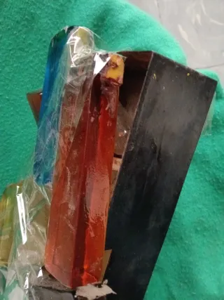 Lámpara Vintage Vidrio y Plástico