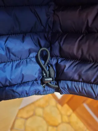 Giacca a vento blu e grigia S