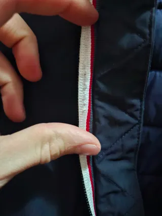 Giacca a vento blu e grigia S