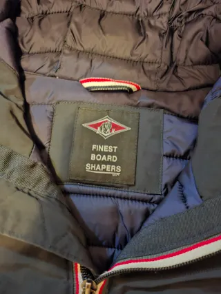 Giacca a vento blu e grigia S