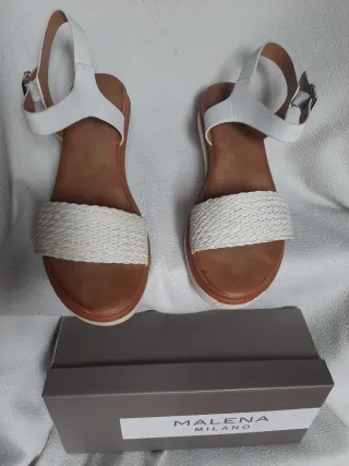 Sandali MALENA donna bianchi e marroni