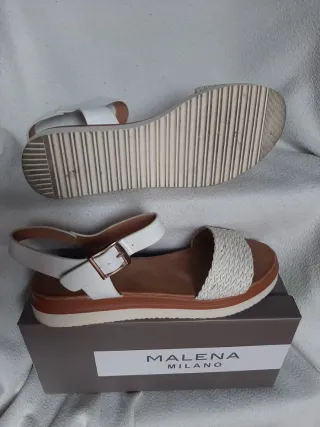 Sandali MALENA donna bianchi e marroni