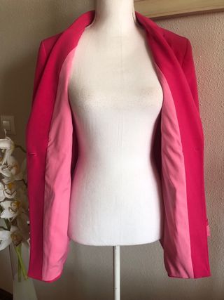 Chaqueta americana Bershka rosa Talla S