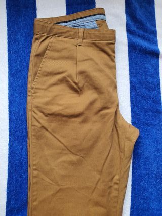 Pantalones caqui marrón Regular Fit Milano 40